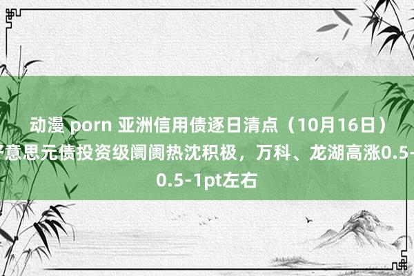 动漫 porn 亚洲信用债逐日清点（10月16日）：中资好意思元债投资级阛阓热沈积极，万科、龙湖高涨0.5-1pt左右