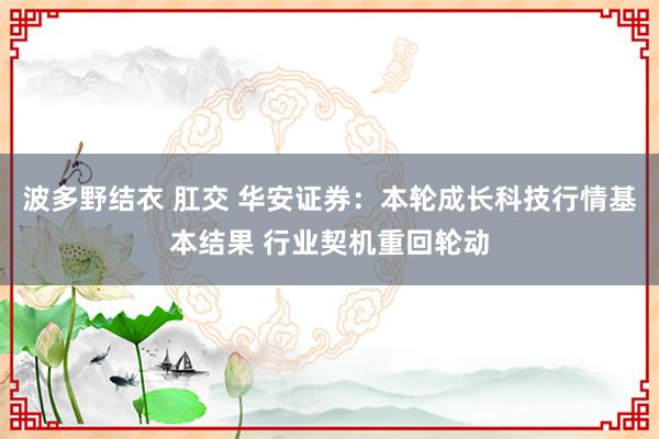 波多野结衣 肛交 华安证券：本轮成长科技行情基本结果 行业契机重回轮动